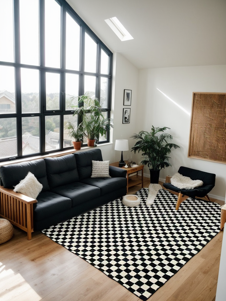 Vibrant Checkered Rug