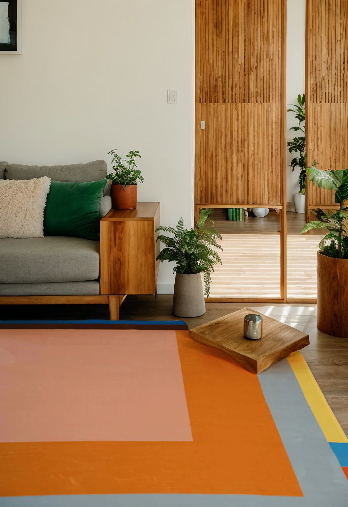 Modern Geometric Print Rug