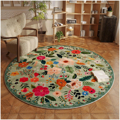 Bohemian Round Floral Rug
