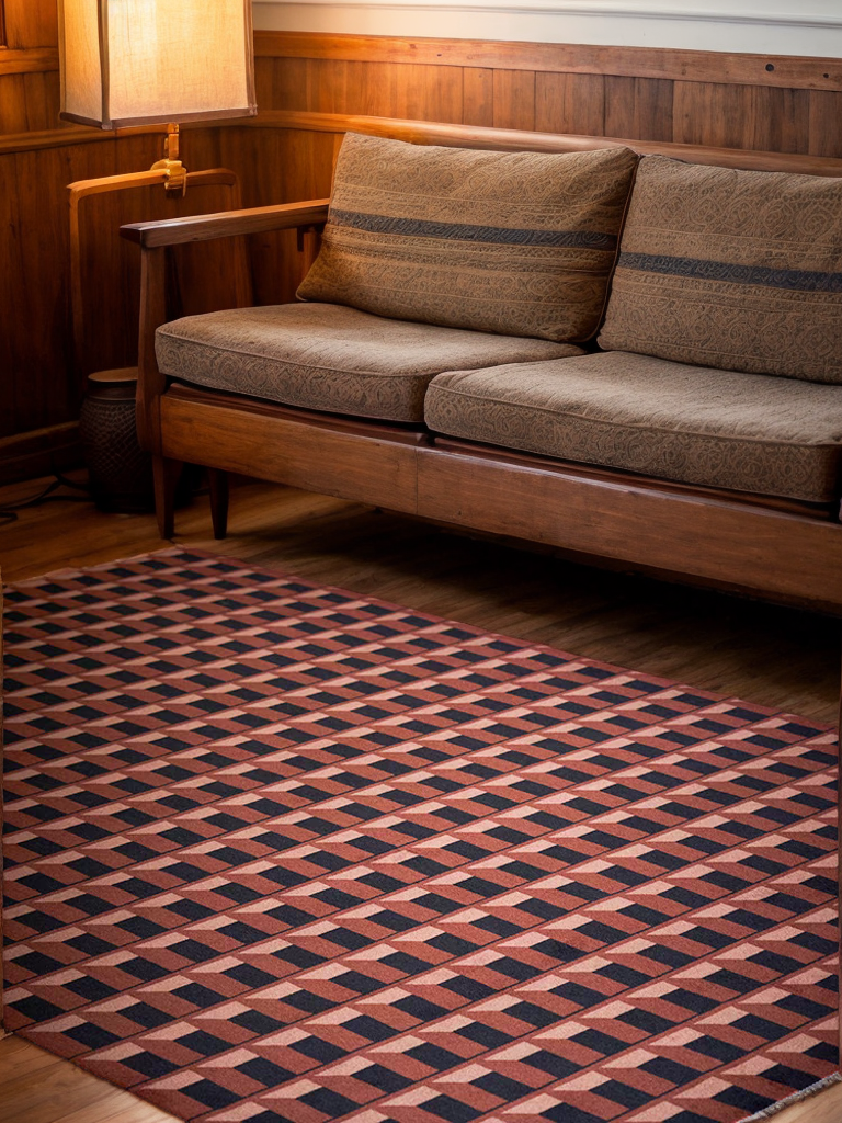 Retro Grid Rug