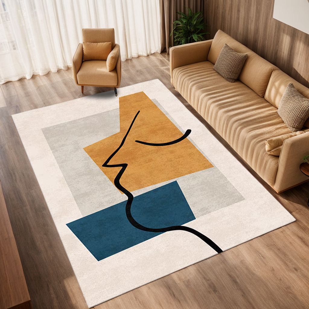 Minimalist Face Art Rug
