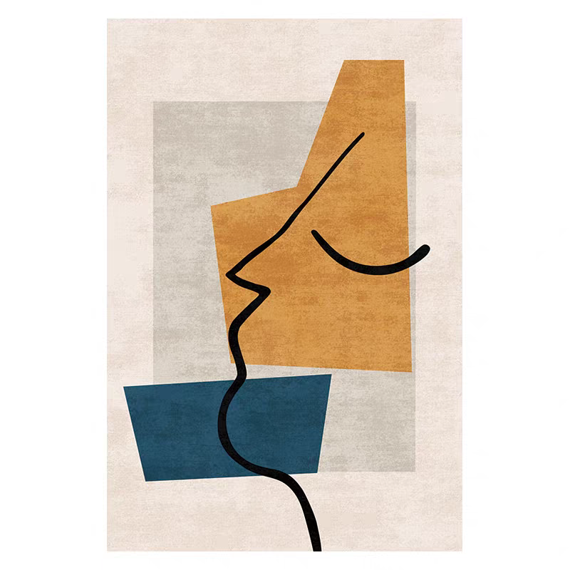 Minimalist Face Art Rug