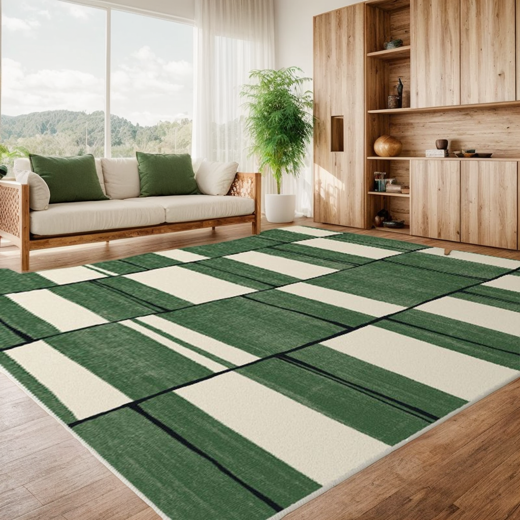 Modern Geometric Plush Rug