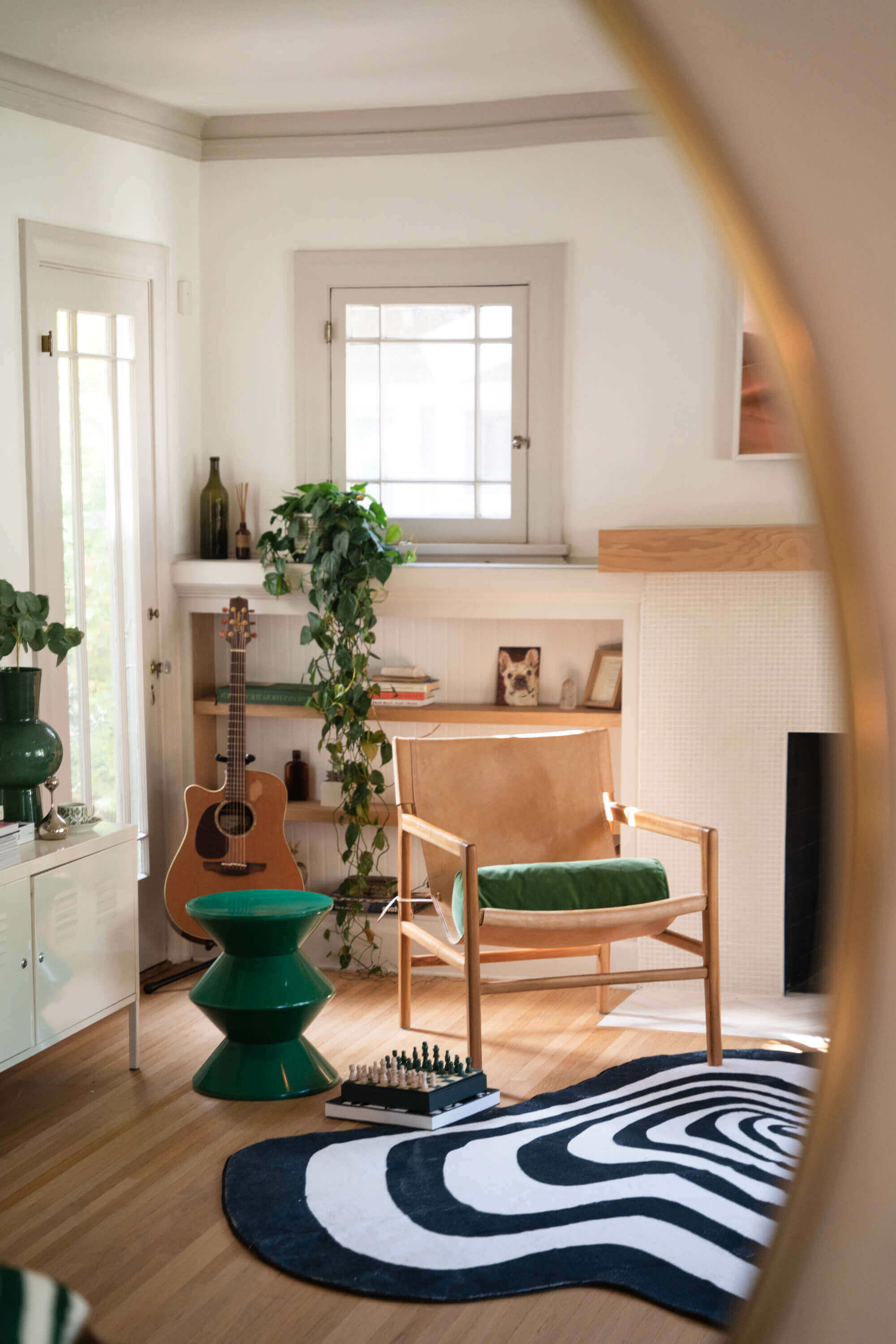 Black and White Vertigo Irregular Area Rug