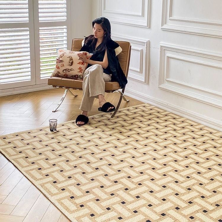 Vintage Woven Grid Rug