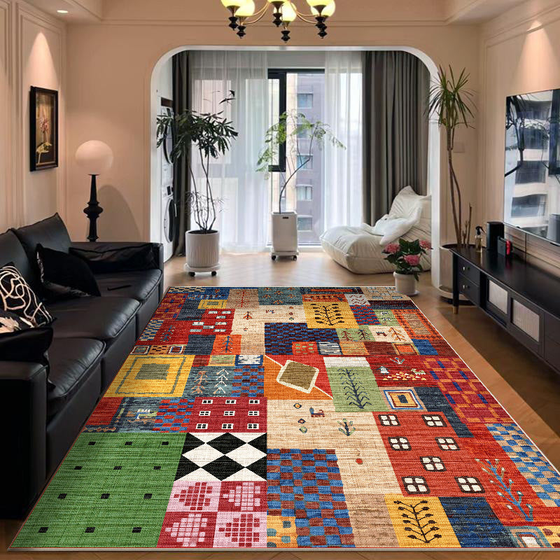Bohemian Tribal Patchwork Rug