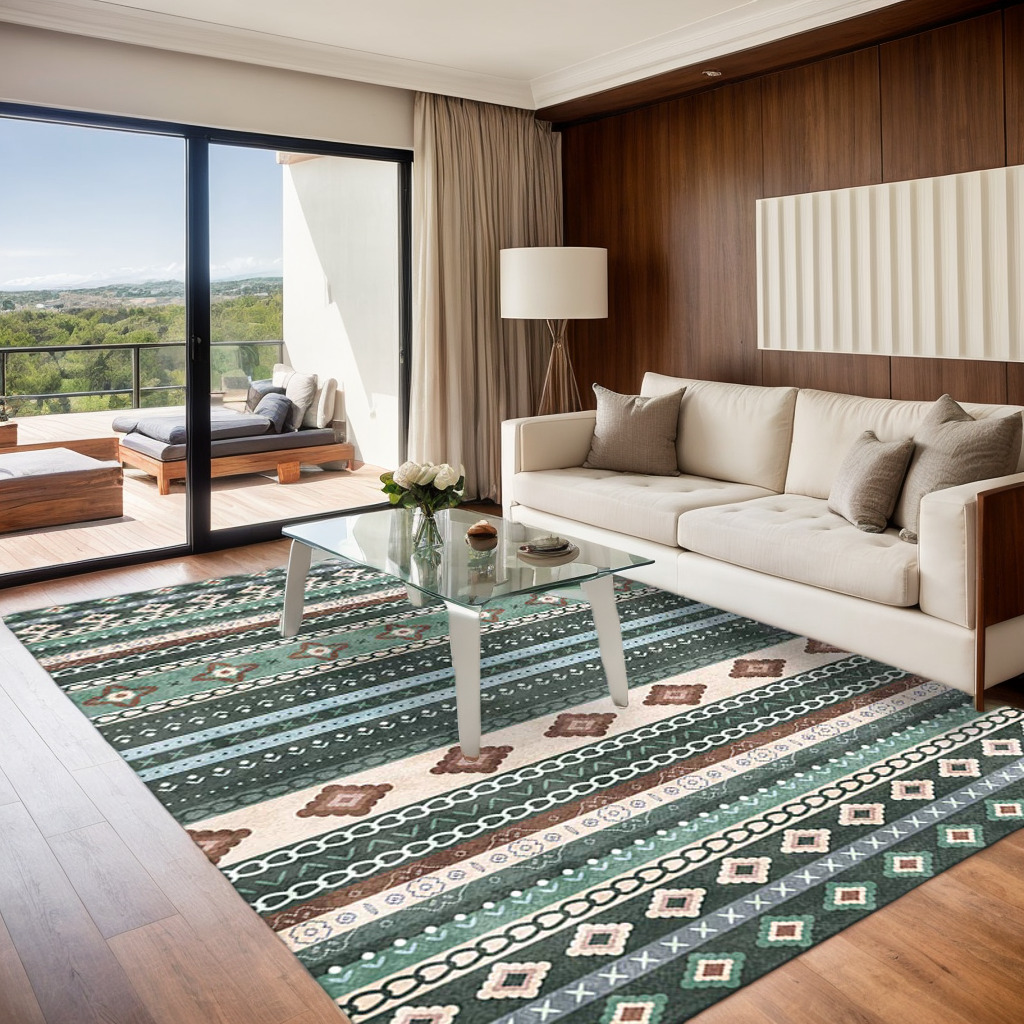 Bohemian Nordic Tribal Rug